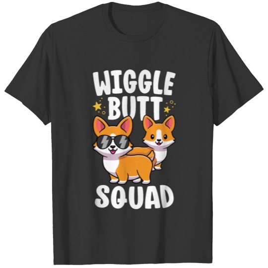 Funny Corgi T Shirts For Kids Women Wiggle Butt