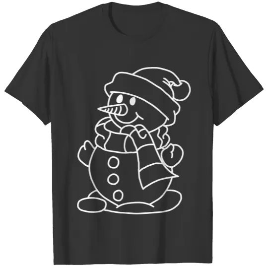 Snowman Drawing T Shirts