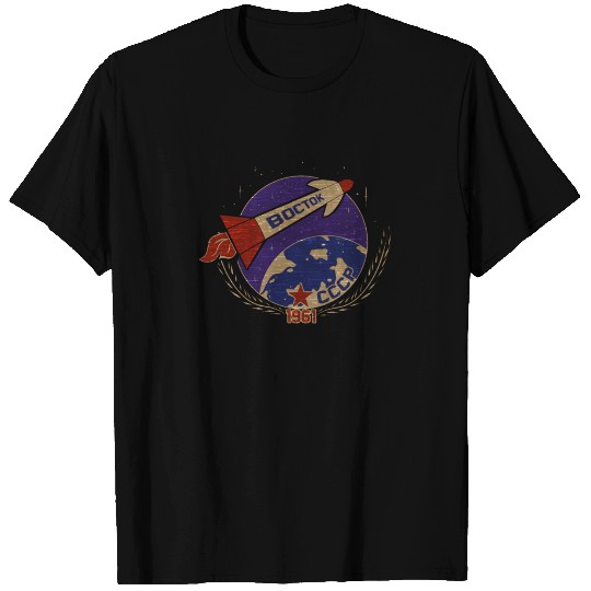 Yuri Gagarin Russian Soviet Union Boctok Cosmonaut T Shirts
