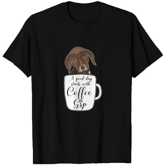 German Shorthaired Pointer Puppy Funny Coffee T Shirts