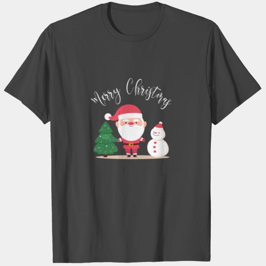 Merry Christmas Santa Claus Rudolph Reindeer Snow T Shirts
