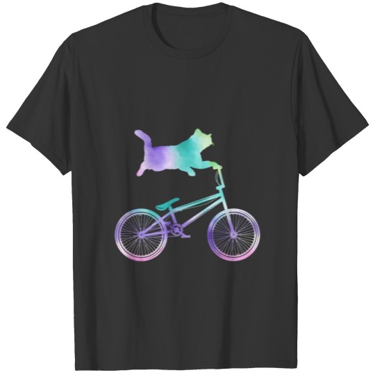 Cycling Cat Lover Cute Kitty Riding Bike T Shirts