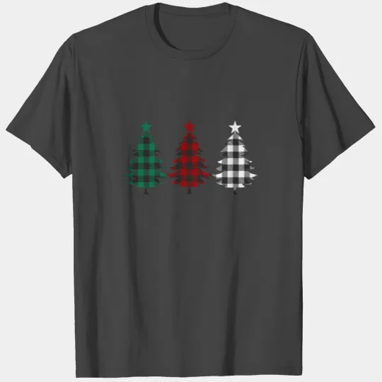 Buffalo Plaid Trees Sweat for Mom Dad for Christma T Shirts