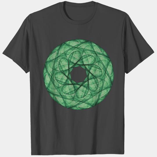 green wreath star Chakra mandala circle 12107alg T Shirts