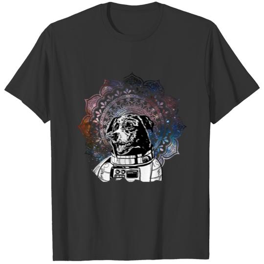 Dog Astronaut Mandala Zen Buddhist Outer Space T-shirt