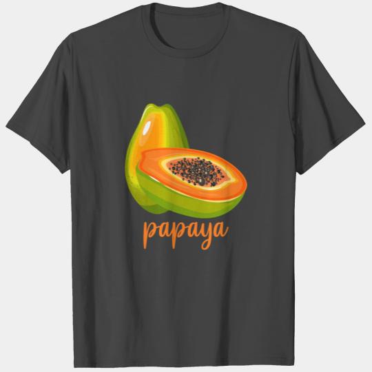 Papaya Lover Vegan Summer Fruit T Shirts
