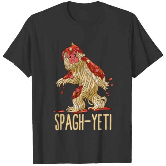 Spag-Yeti Spaghetti Spagyeti Funny Ramen Noodle T Shirts