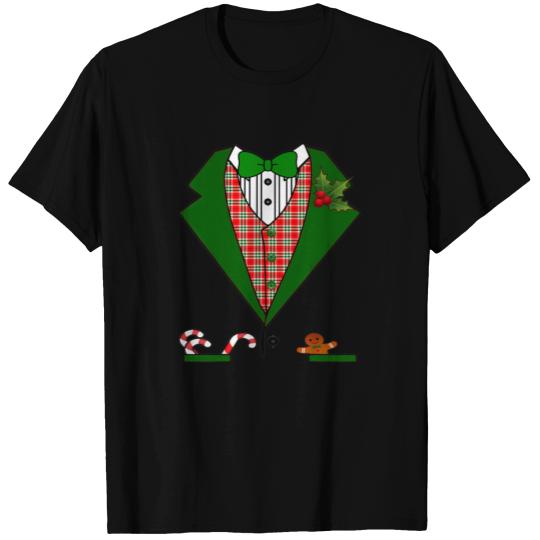 Tuxedo For Men Boys Christmas Red Green T Shirts