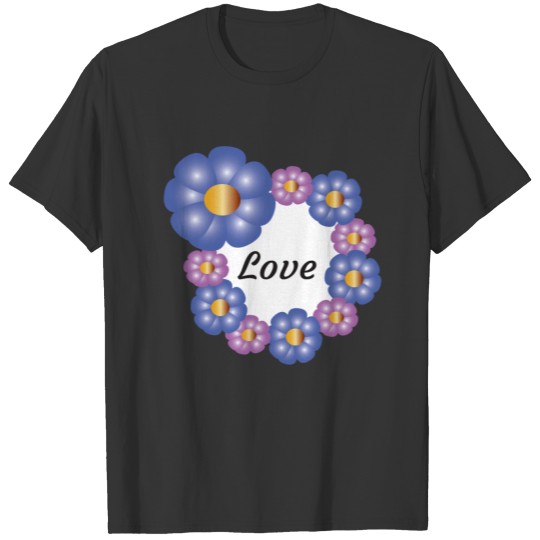 Purple Daisy Chain Love T Shirts