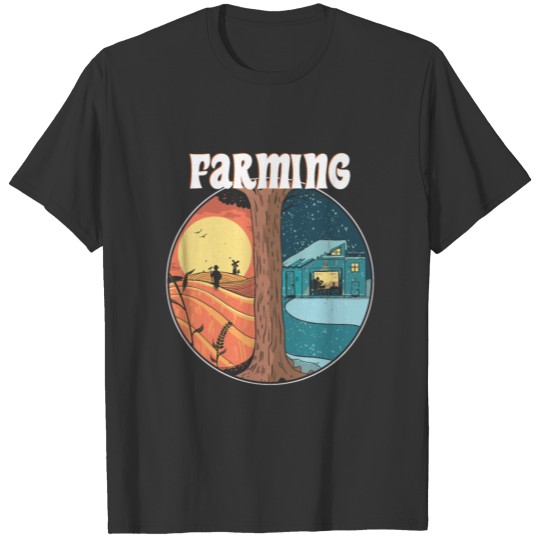 Farming all year Farmer Gamer PC console harvest T-shirt