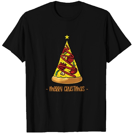 Merry Christmas Pizza Christmas Tree T Shirts