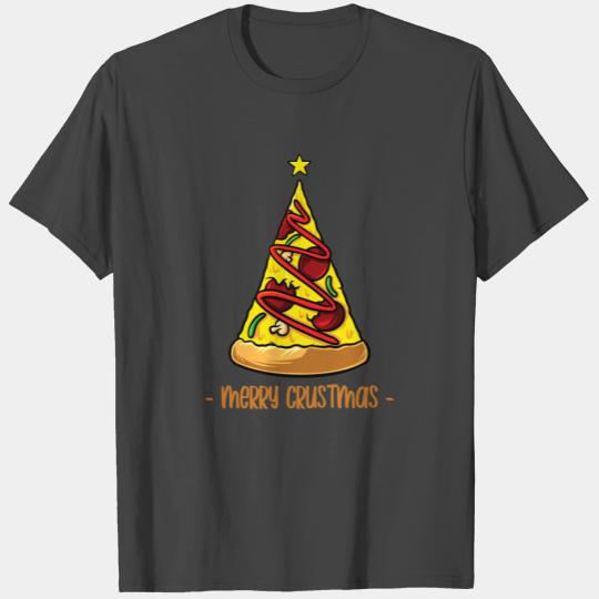 Merry Christmas Pizza Christmas Tree T Shirts
