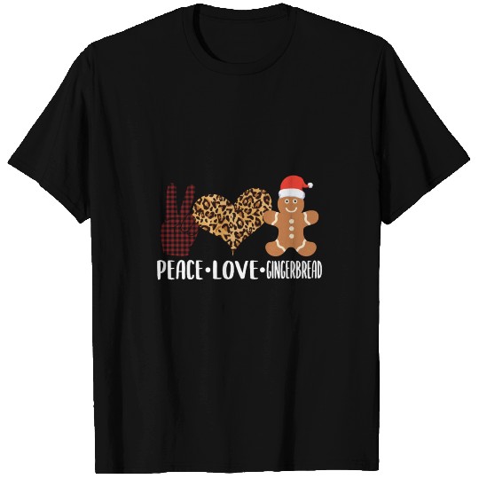 peace love gingerbread , Funny Christmas Ginger T Shirts