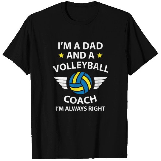 Dad Volleyball Coach Fathers Day T Shirts