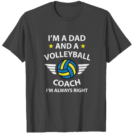 Dad Volleyball Coach Fathers Day T Shirts