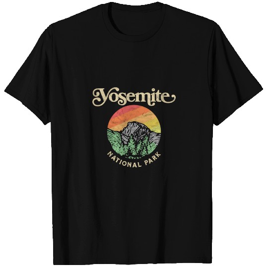 Yosemite National Park Retro Sixties Vibe Half Dom T Shirts