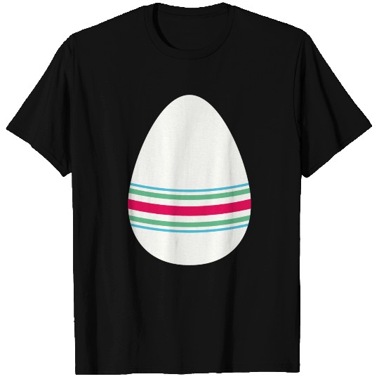 easter egg with stripes T Shirts