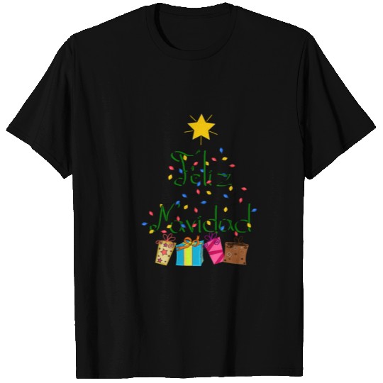 Letras Feliz Navidad en español T Shirts