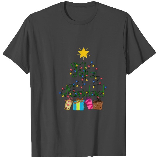 Letras Feliz Navidad en español T Shirts