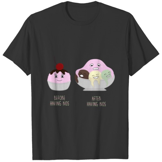 Ice cream sundae with children on vacation Ice cre T Shirts