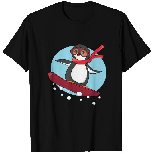 Snowboarding Penguin T Shirts