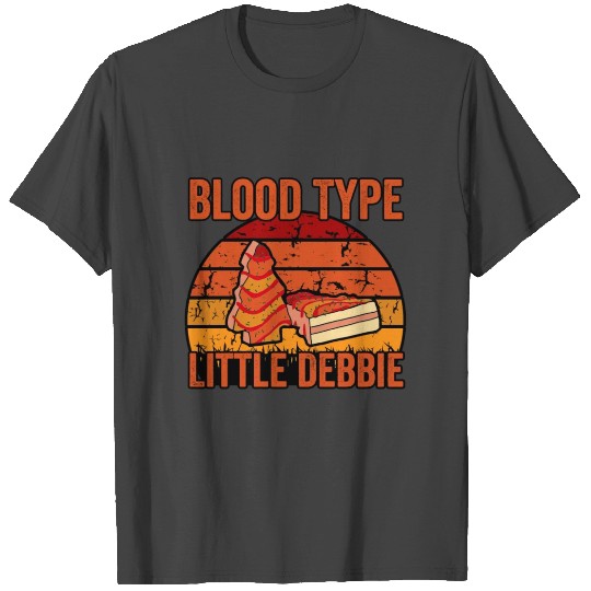 Blood Type Little Debbie Christmas Cake Funny T Shirts