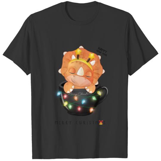 Cute dinosaur christmas#4. T-shirt