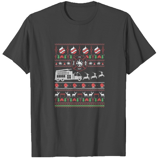Fire Department Ugly Christmas | Fireman Gifts T Shirts