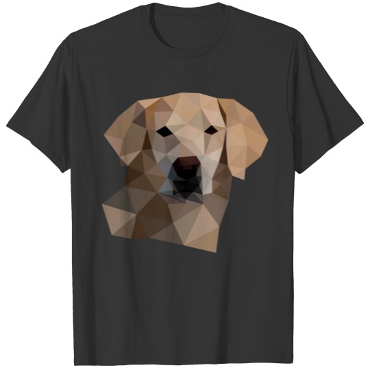 Golden Retriever polygon geometric forms T-shirt