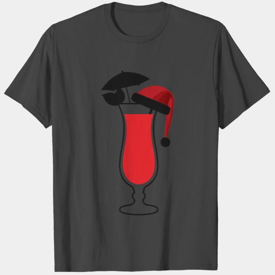 Cocktail Christmassy with Santa Claus cap T Shirts