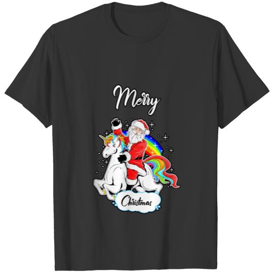 Santa Unicorn T-shirt