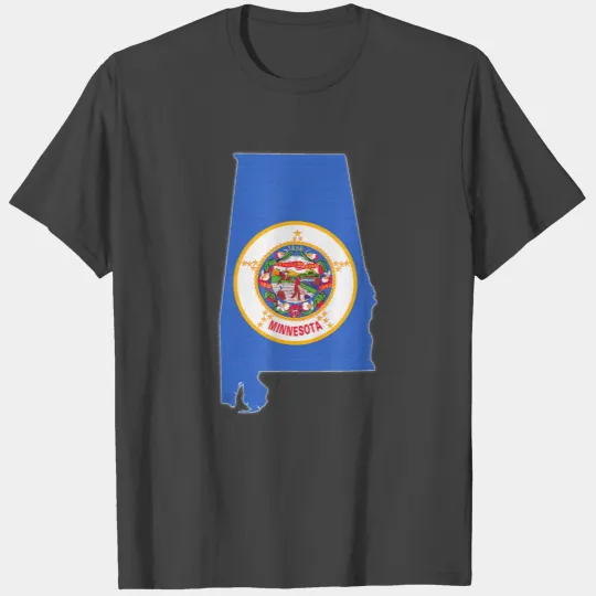 Albm STATE MAP MINNESOTA MN Flag Roots Men T Shirts