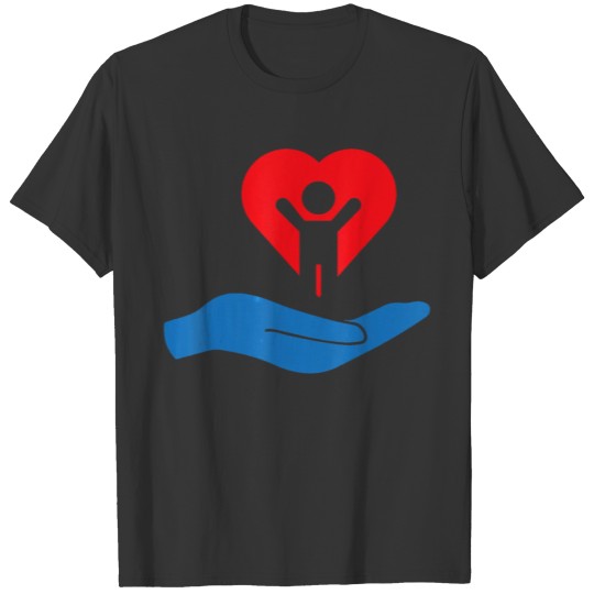 Autism Awarness My Hand Heart Gift Design T-Shirt T-shirt
