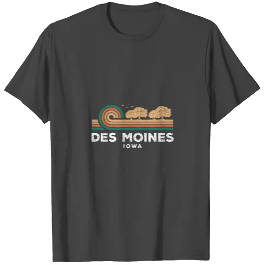 Vintage Des Moines Sunset Iowa Souvenir for Christ T Shirts