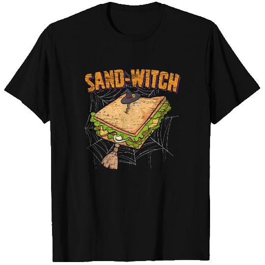 Sand-Witch Sandwich Funny Witch Halloween T Shirts