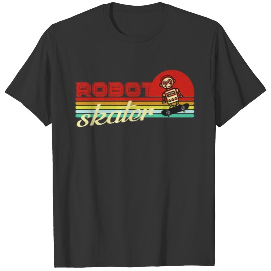 Vintage Skater Robot T Shirts