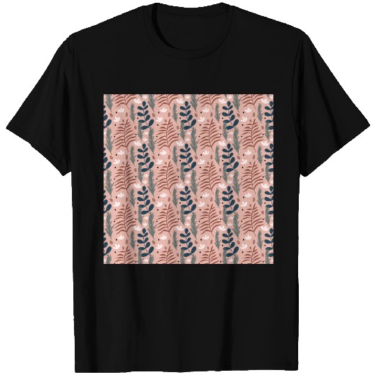Christmas Floral Pattern Pretty Pink T Shirts