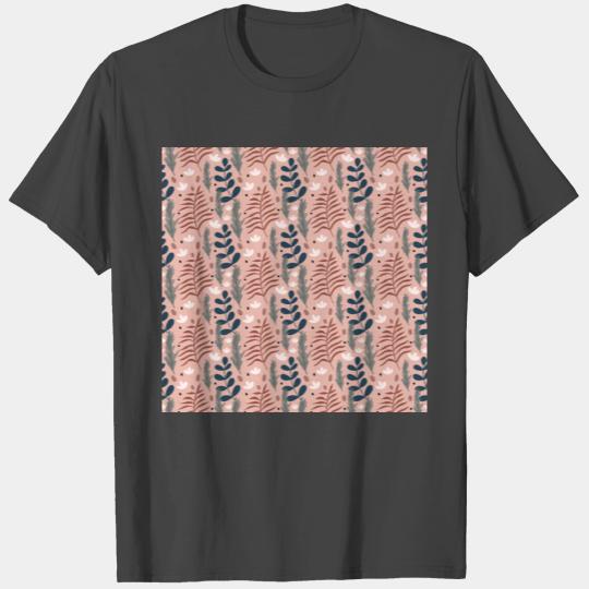 Christmas Floral Pattern Pretty Pink T Shirts