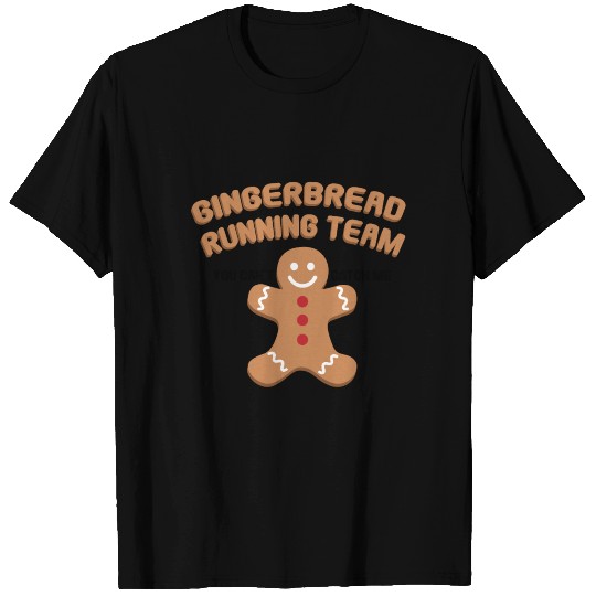 Ginger Bread Running Team Funny Christmas Cookie D T Shirts