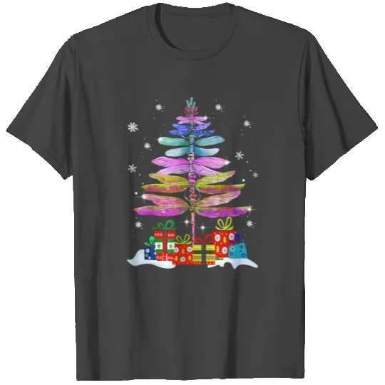 Merry Christmas insect Lover Xmas Dragonfly T Shirts