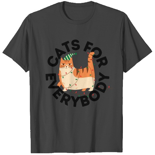 Cats For Everybody Festive Cat Funny Christmas T Shirts