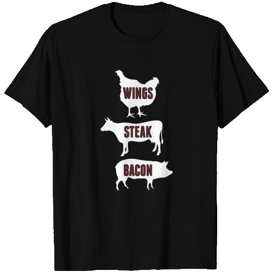 wings steak bacon T Shirts