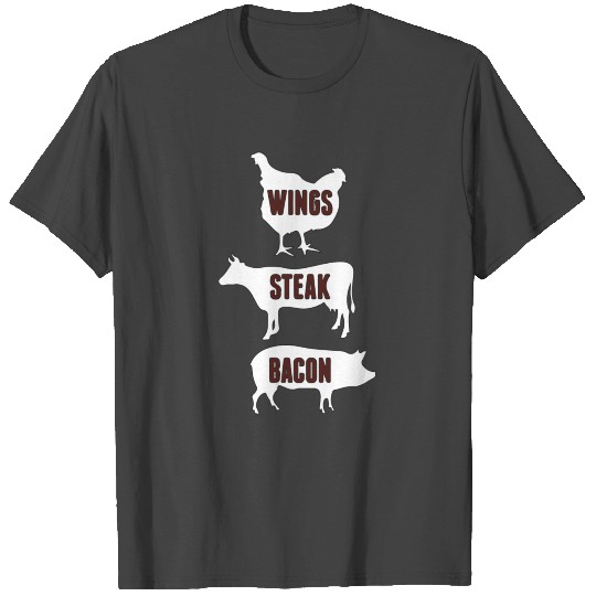 wings steak bacon T Shirts