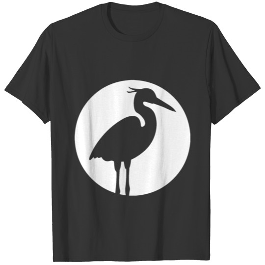 Japan Crane Symbol Heron White Egret T Shirts