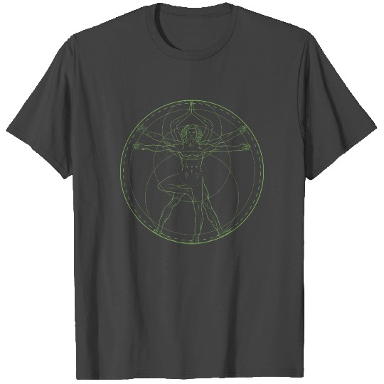 Vitruvian Man Yoga Leonardo Da Vinci T Shirts