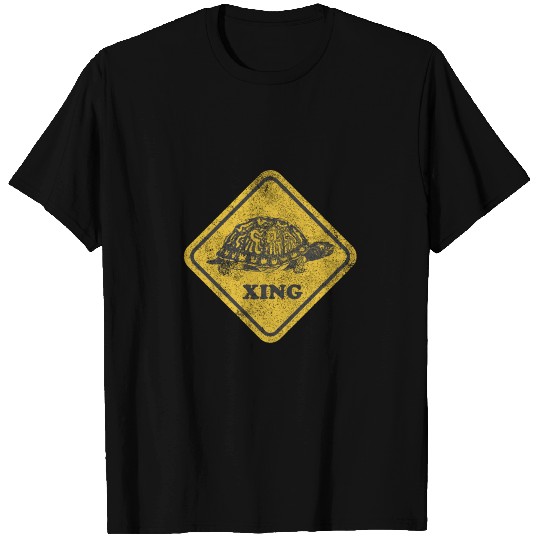 Turtle Crossing Road Sign Box Turtle T Shirts