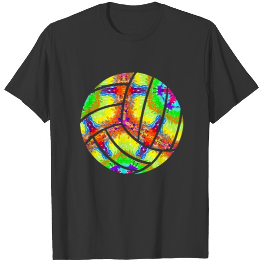 Volleyball Tie Dye Rainbow Trippy Hippie Style T-shirt