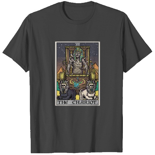 The Chariot Tarot Card Mummy Halloween Spooky Witc T Shirts