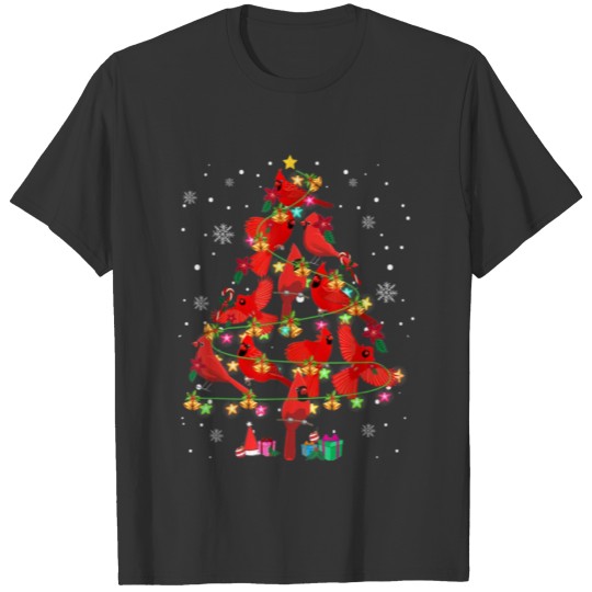 Bird Christmas Tree Funny T Shirts