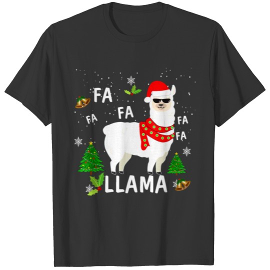 FA LA LA LLAMA Santa Shirt Christmas Funny Gift T-shirt